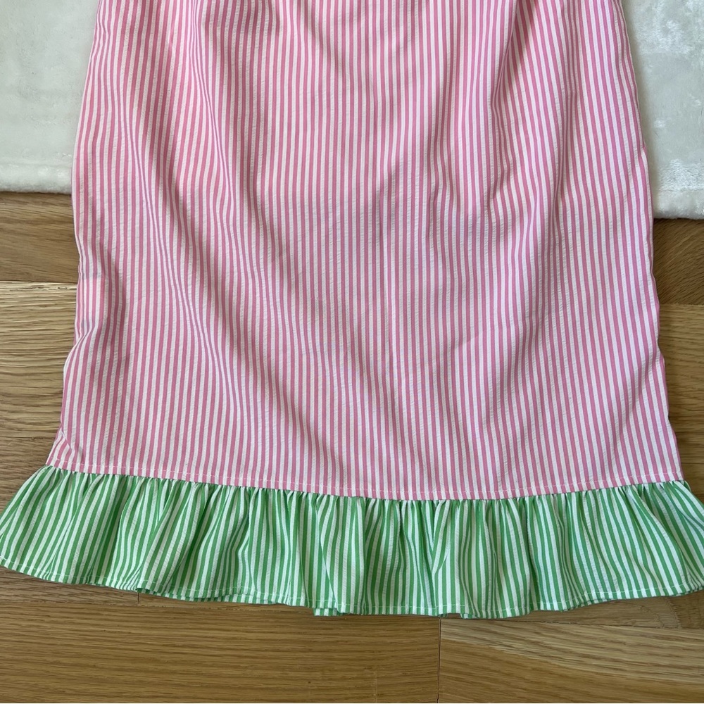 Kelly's Kids Seersucker Dress 14 pink blue green Xl summer bright colorful - Picture 2 of 7